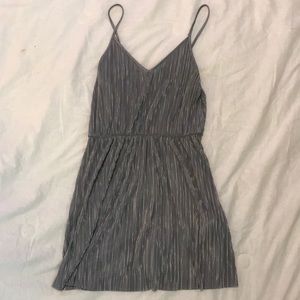 Silver Spaghetti Strap Dress